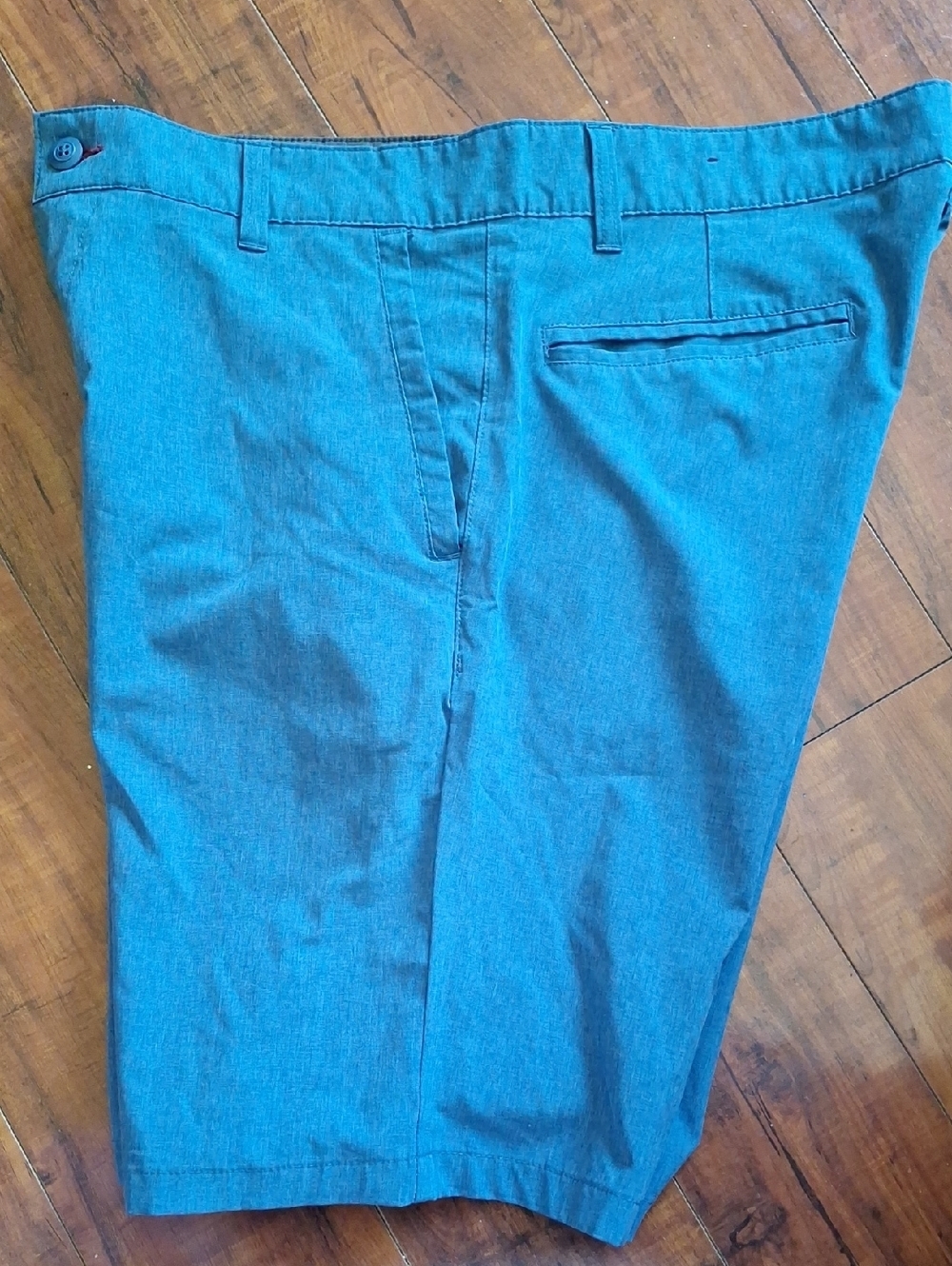 Burnside Men's Denim Blue Flat Front Shorts - Picture 5 of 6